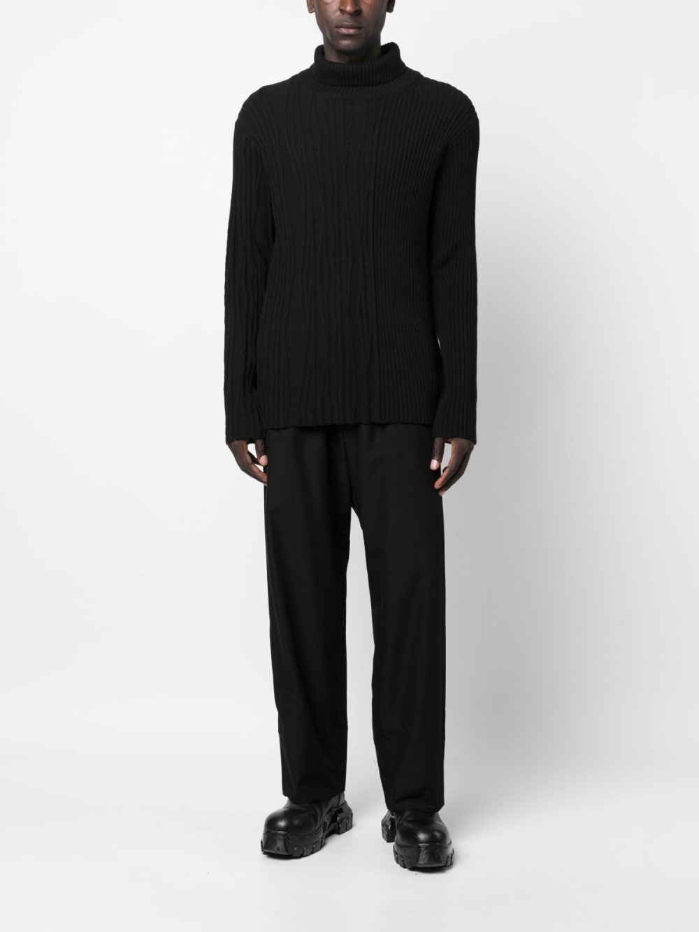 long-sleeve ribbed jumper - 2
