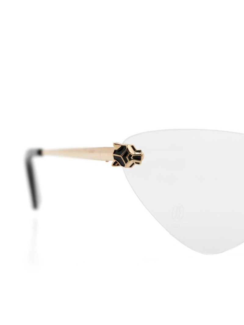 cat eye-frame metallic glasses 3