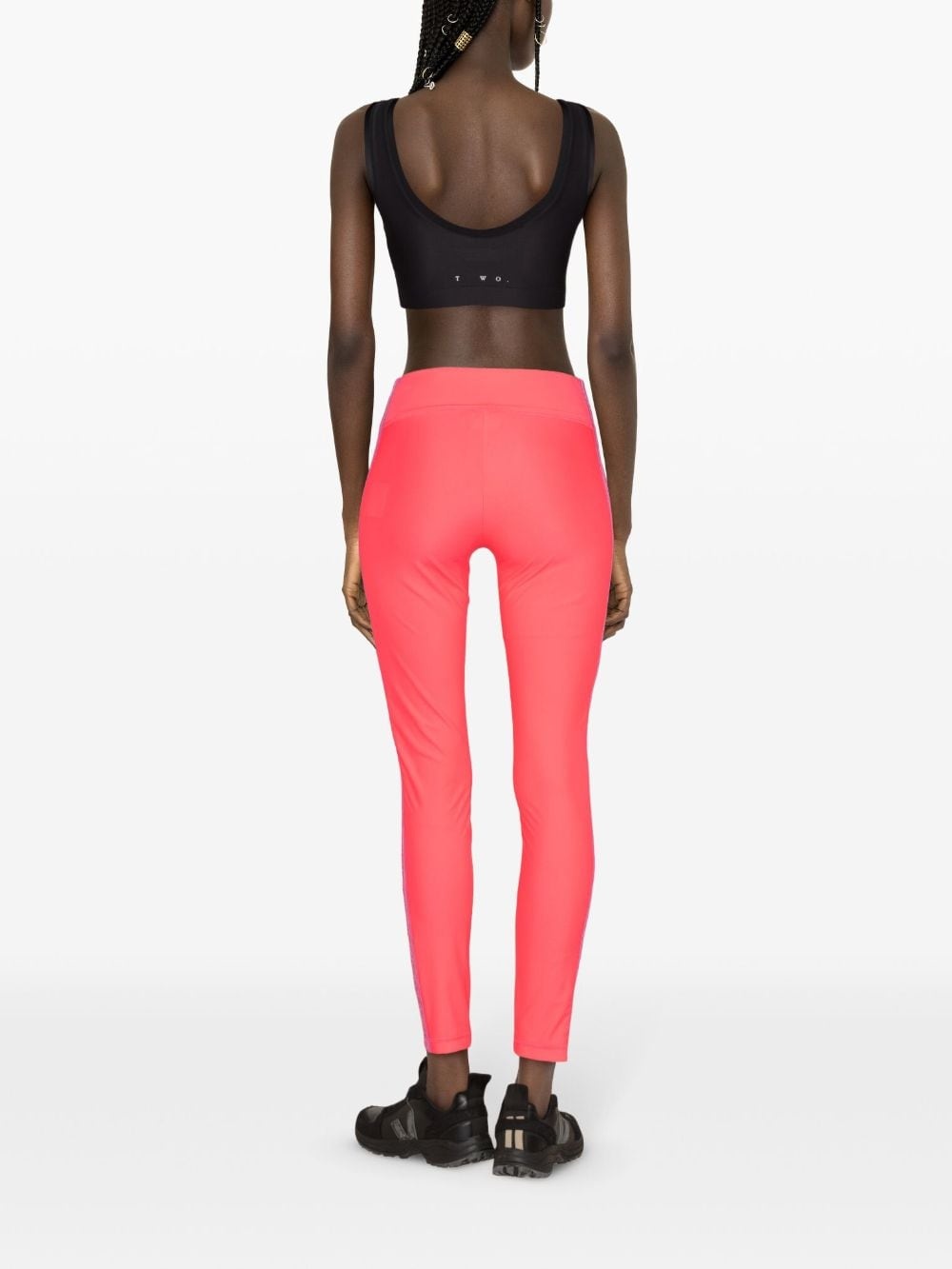 logo-tape cropped leggings - 4