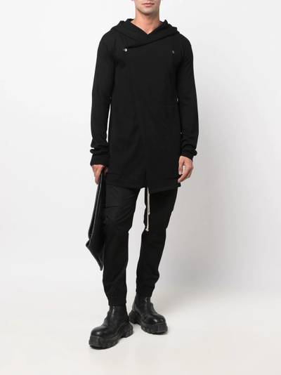 Rick Owens knitted long-line hoodie outlook