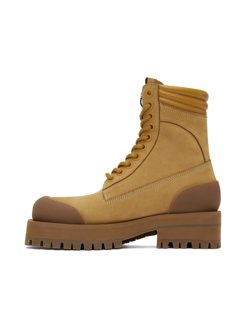 Tan Paneled Ankle Boots 3