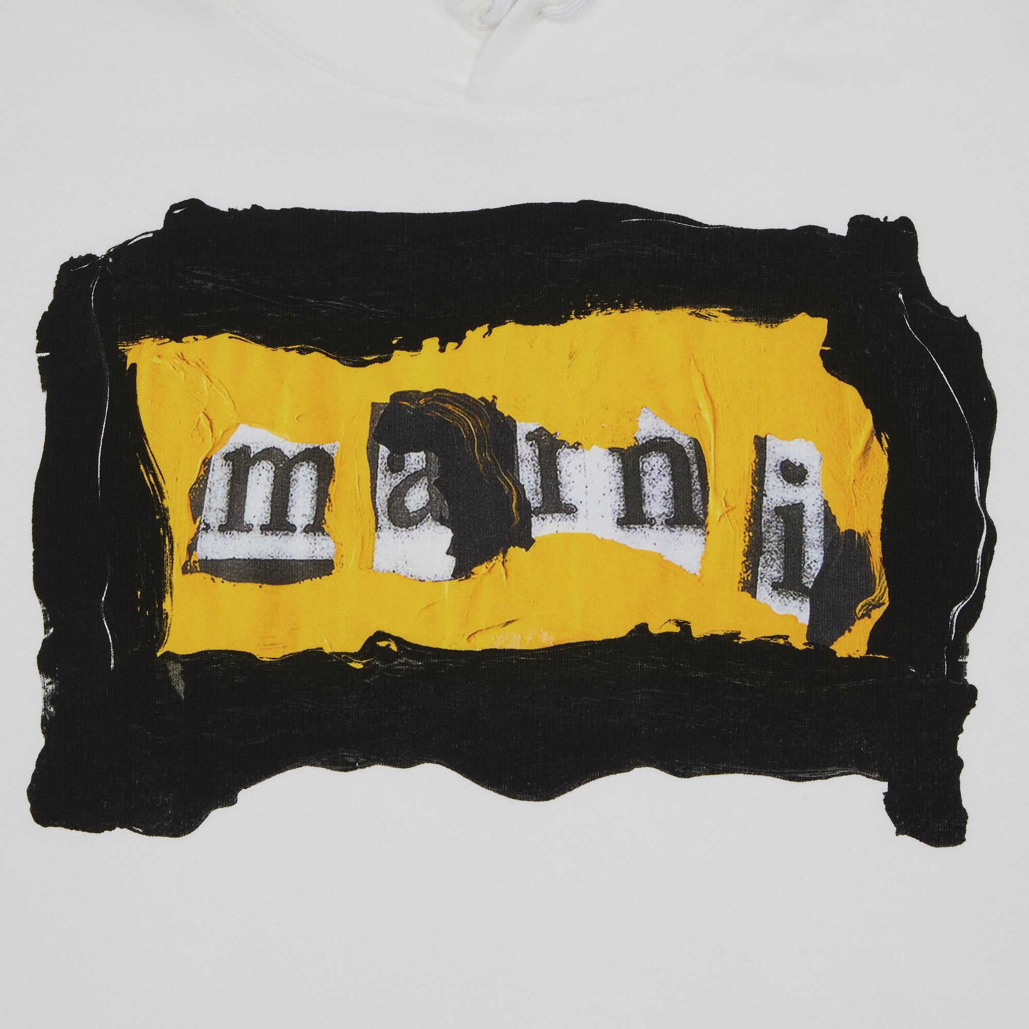 Marni Painted Collage Logo Sweatshirt 'Lily White' - 3