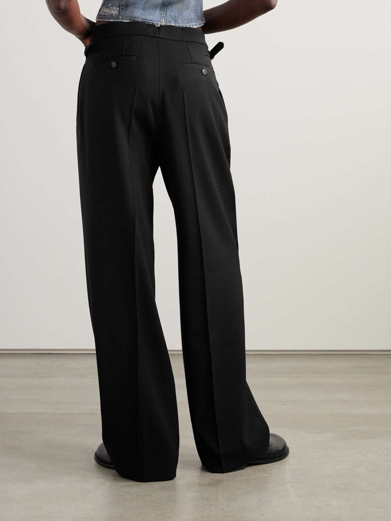Pleated crepe wide-leg pants 4