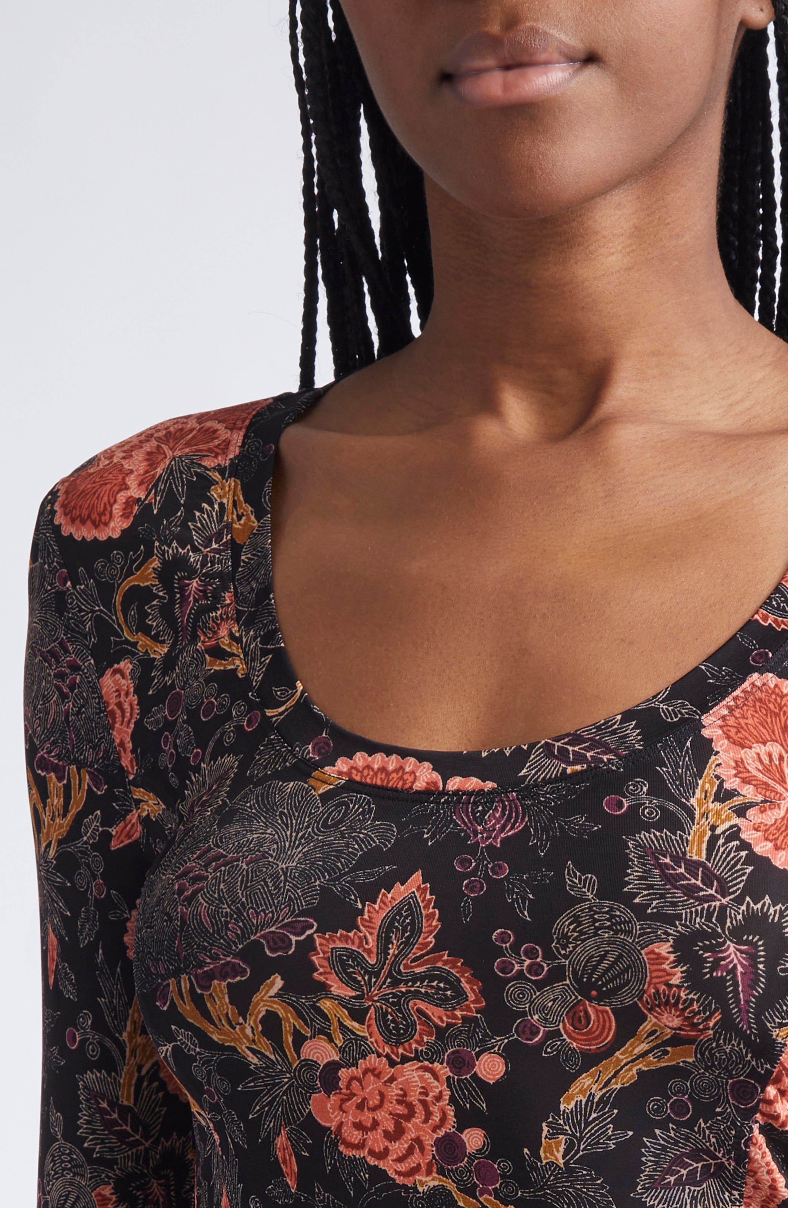 Ulla Johnson Aris Long Sleeve Knit Top in Night Lily at Nordstrom - 4