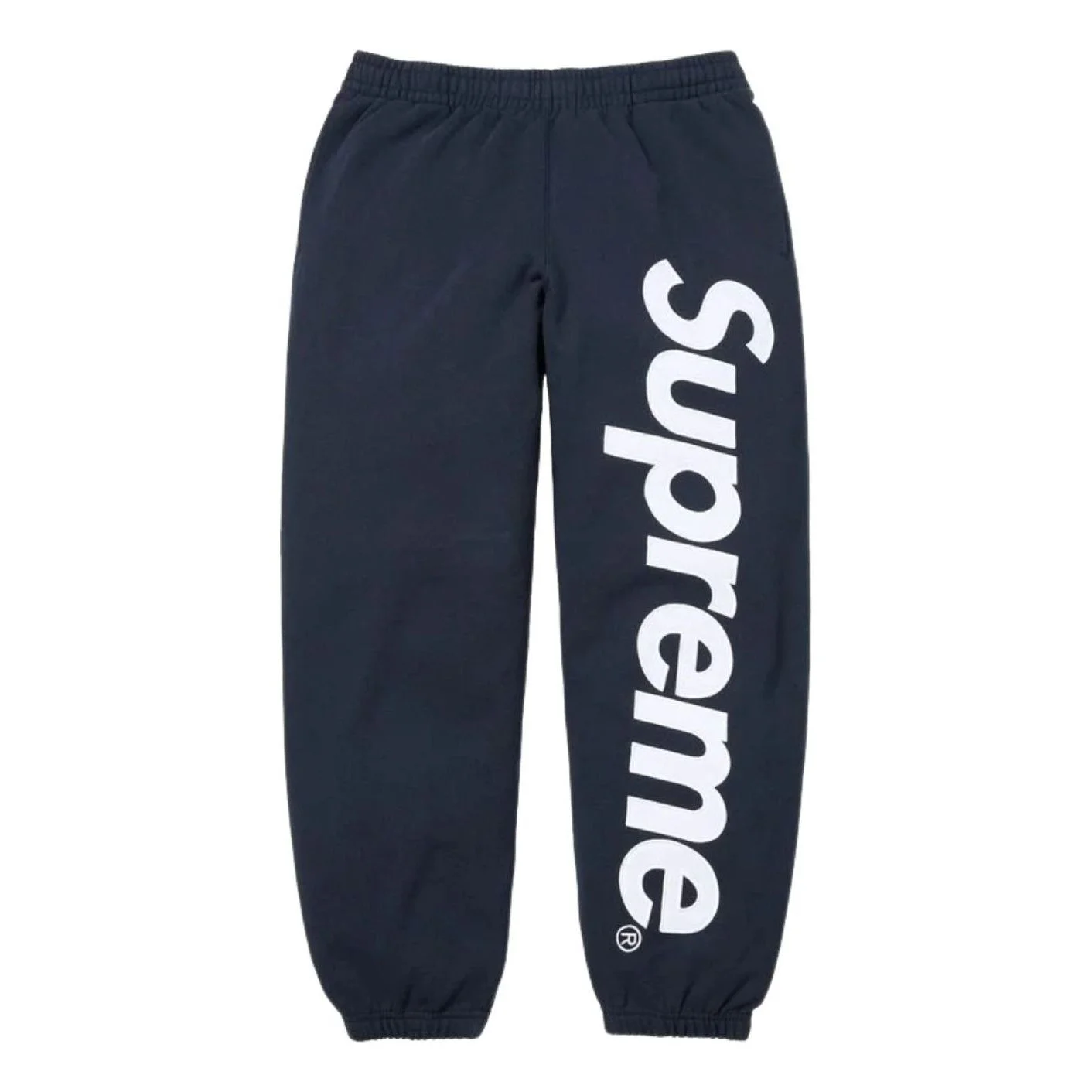 Supreme SS26 Satin Appliqué Sweatpants 'Navy' SUP-SS26-193-NVY - 1
