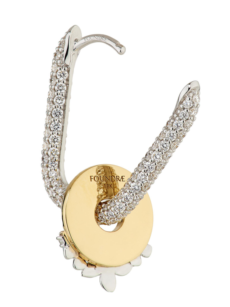 Women's Resilience Two-Tone 18K Gold & 0.02 TCW Diamond Single Fob Earring - Yellow Gold 4