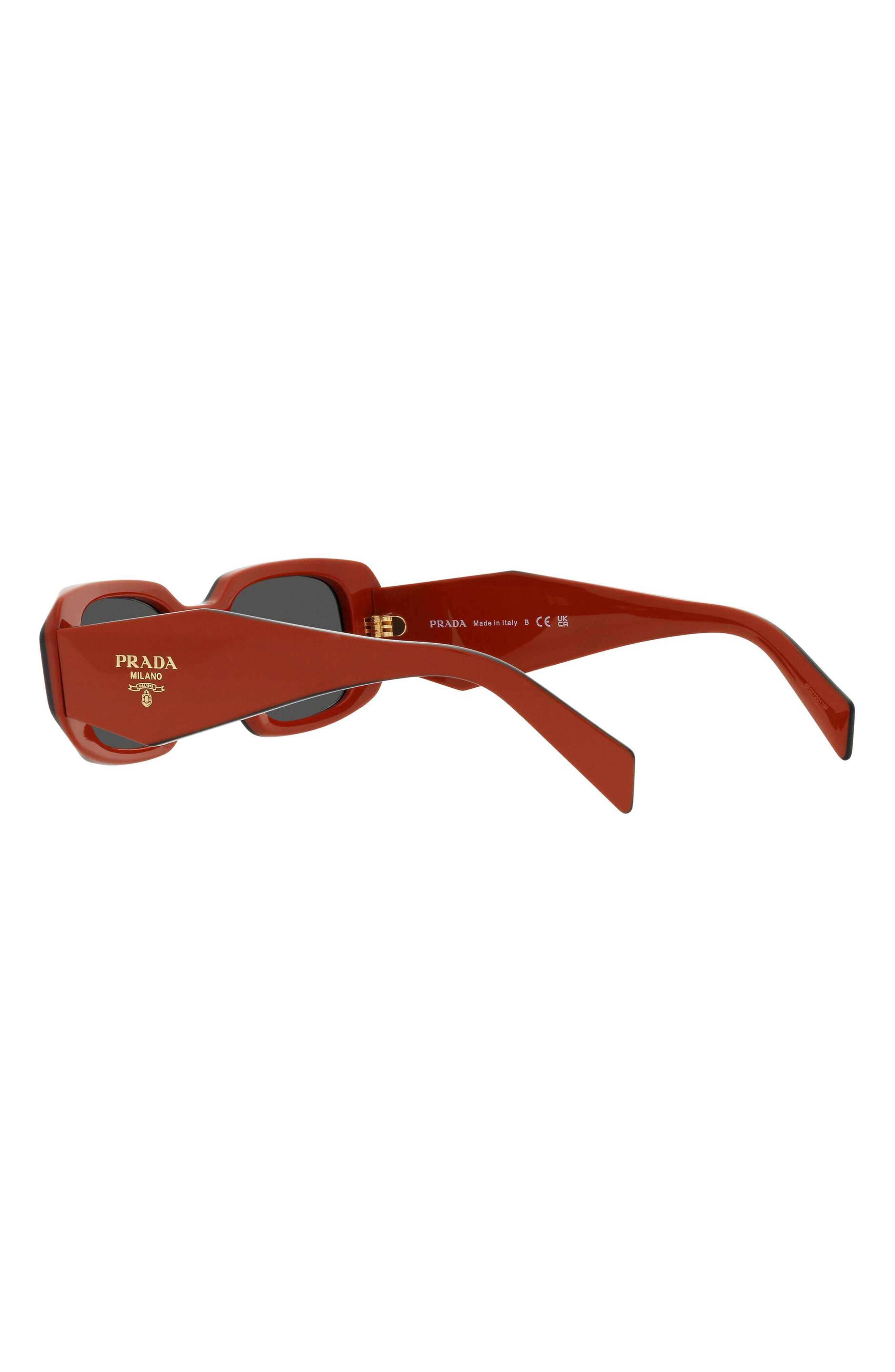 Prada Runway 49mm Rectangular Sunglasses in Orange at Nordstrom - 6