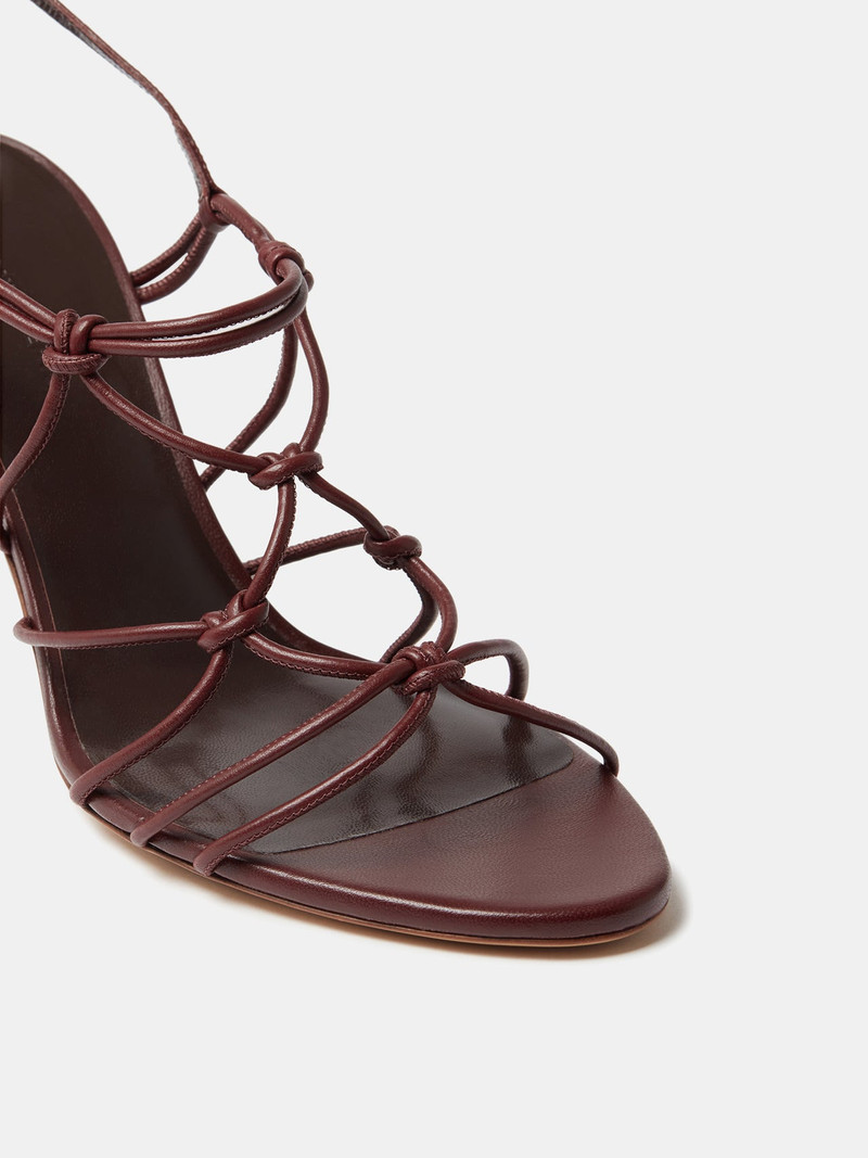 Grace Sandal Heel / Burgundy Leather 3