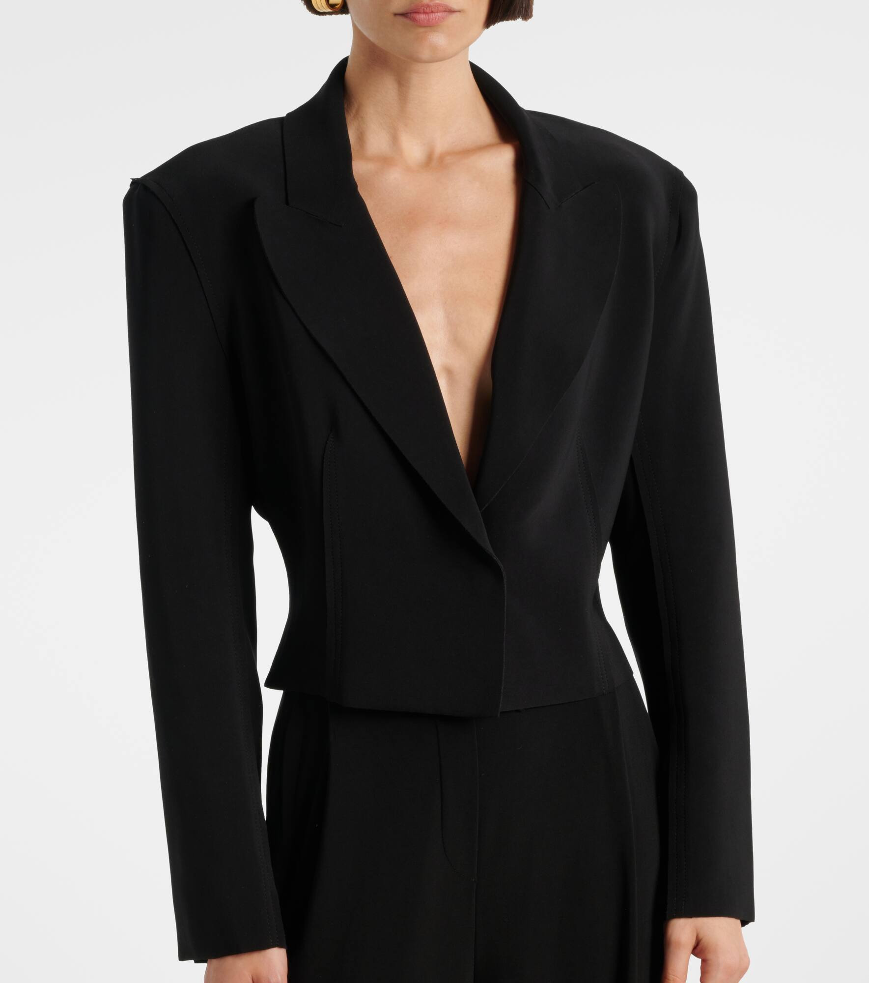 Cropped blazer - 6