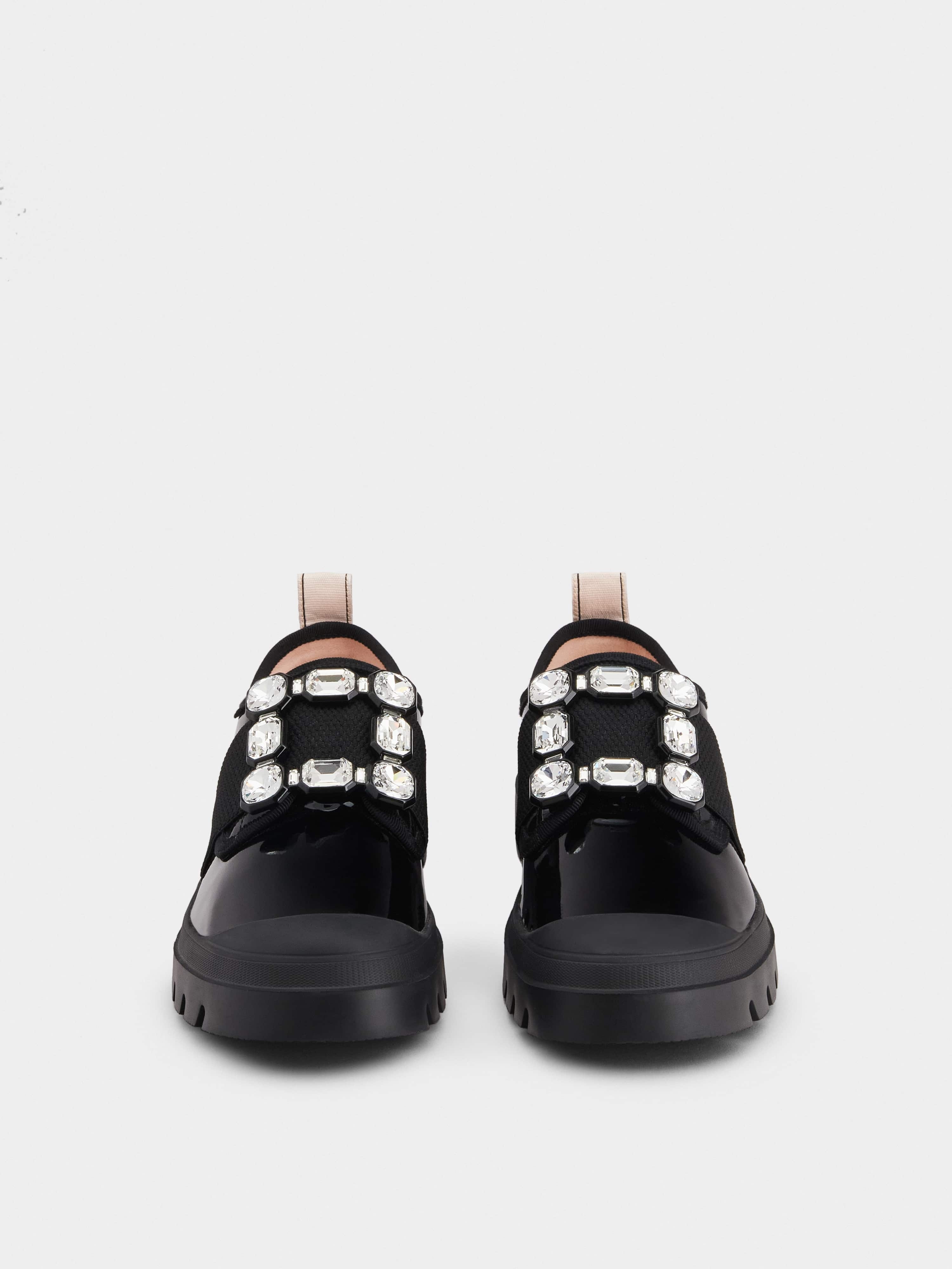 Walky Viv' Strass Buckle Sneakers in Patent Leather - 4