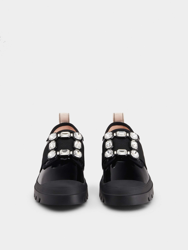 Walky Viv' Strass Buckle Sneakers in Patent Leather 4