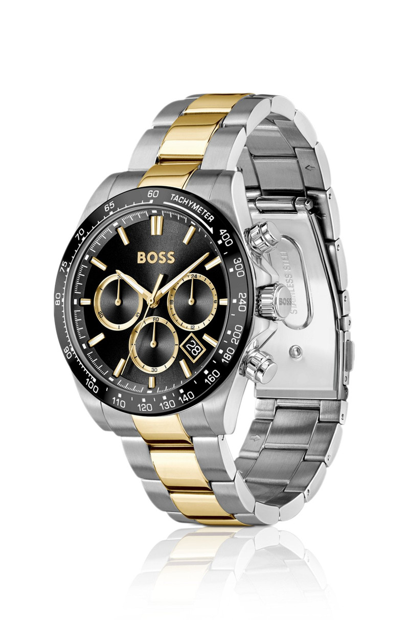 BOSS STEEL-BRACELET WATCH WITH BLACK DIAL outlook