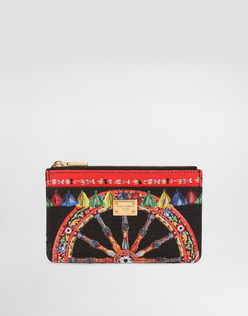 Carretto-print canvas card holder 1