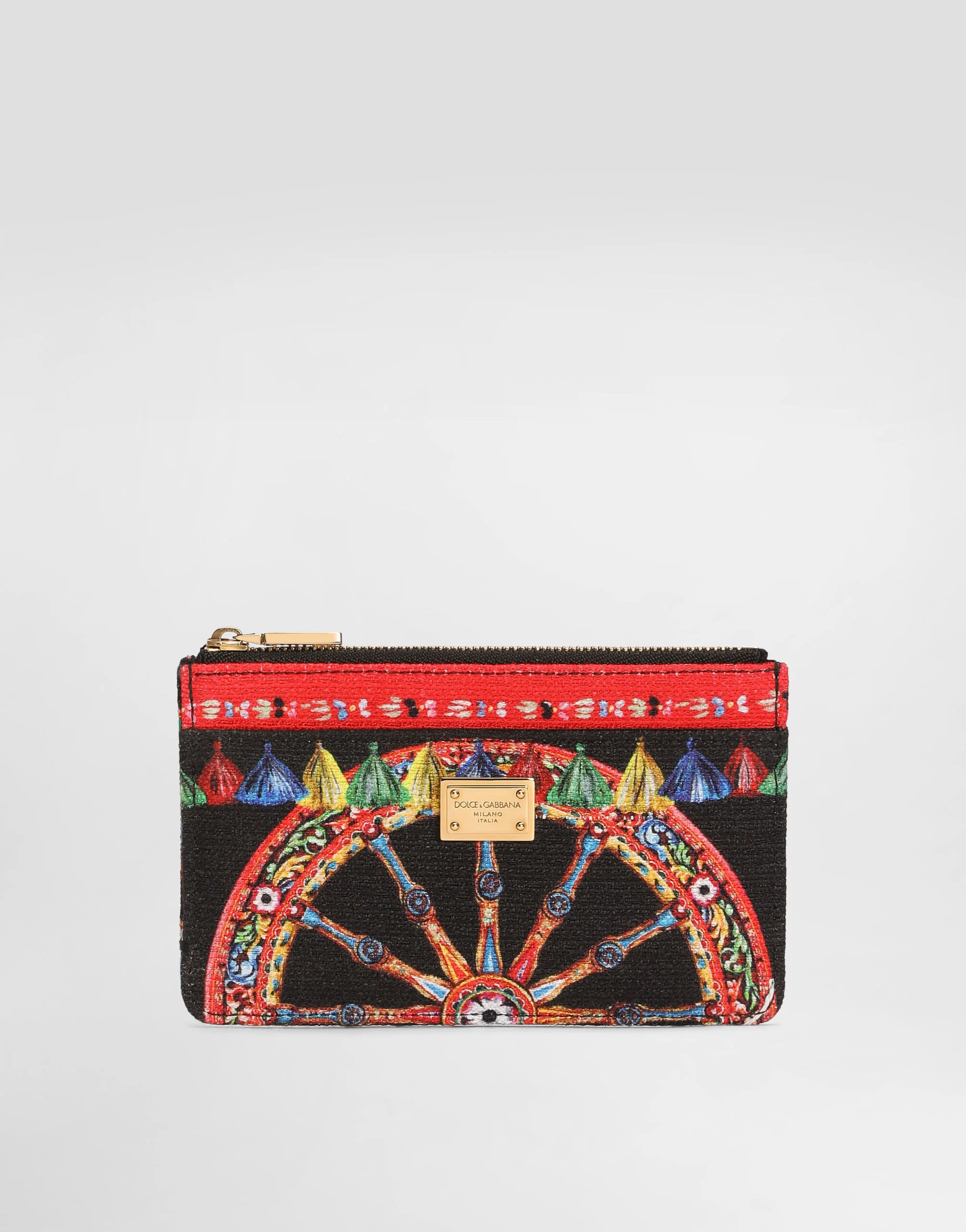 Carretto-print canvas card holder - 1
