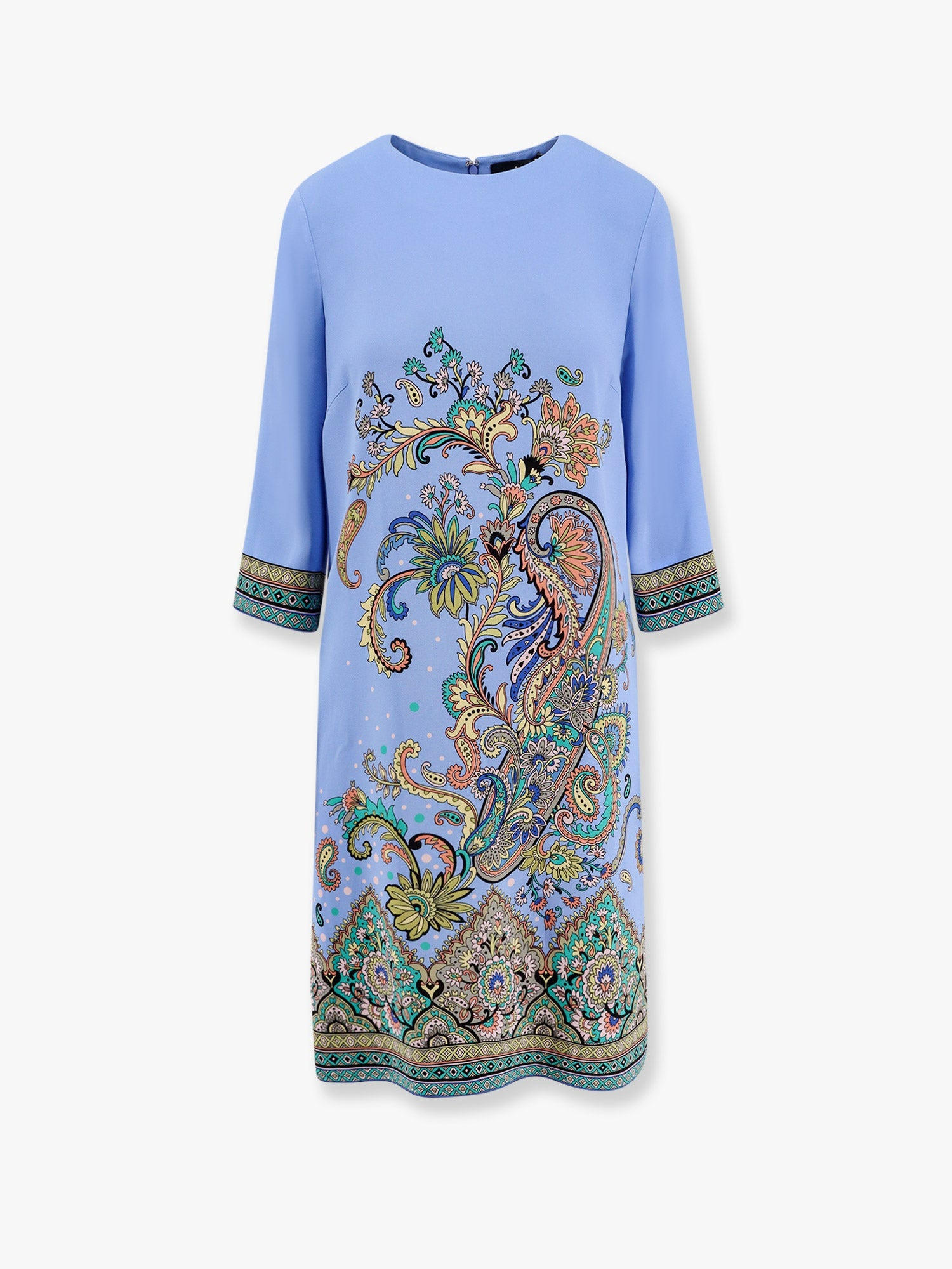 Stretch Viscose Dress With Iconic Print - 1