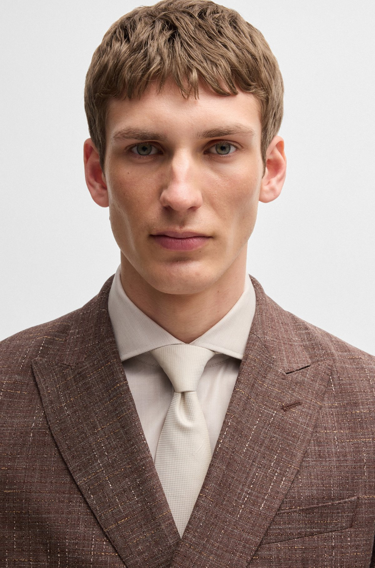 MICRO-PATTERN JACQUARD TIE WITH SILK - 2