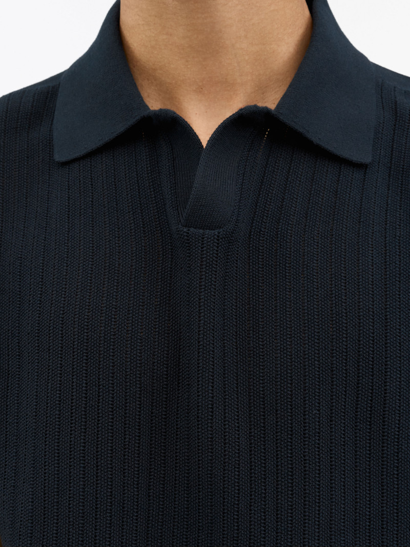 Eoin P Rib-Knit Polo 4