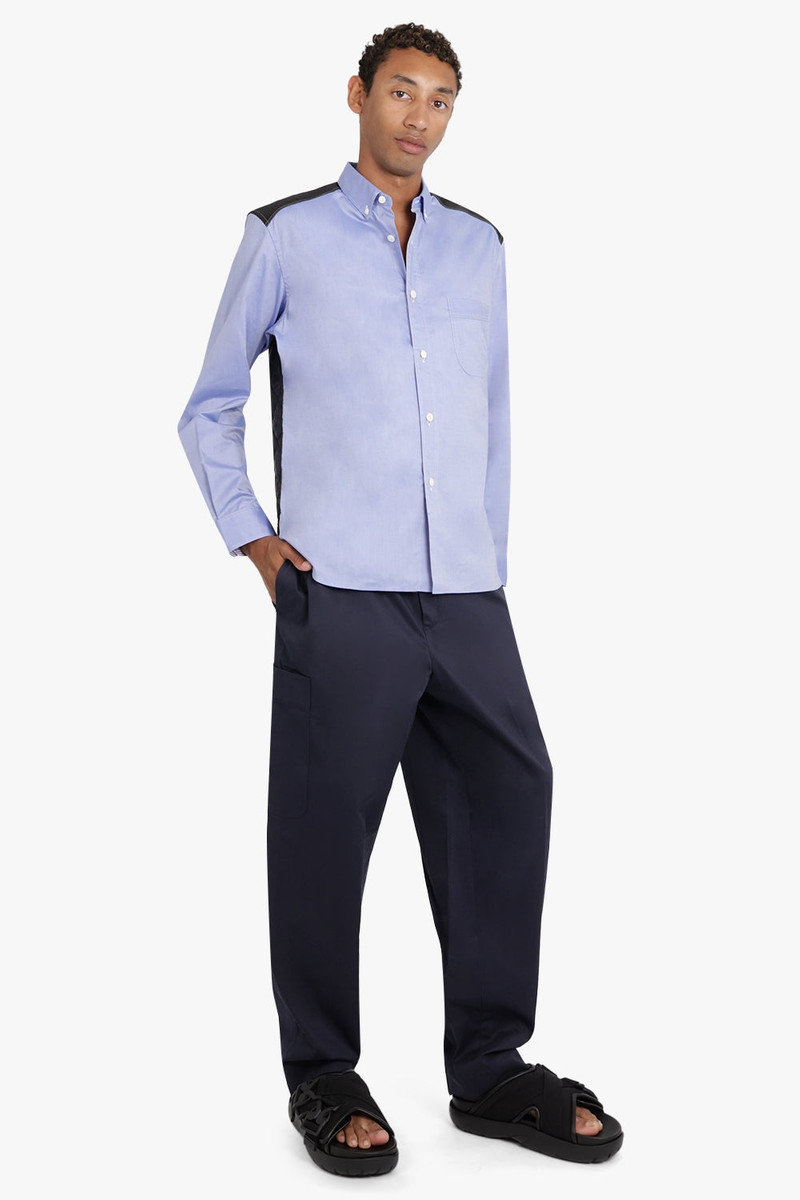 Junya Watanabe MAN COTTON TWILL NYLON RIP STOP SHIRT | SAX/BLACK outlook