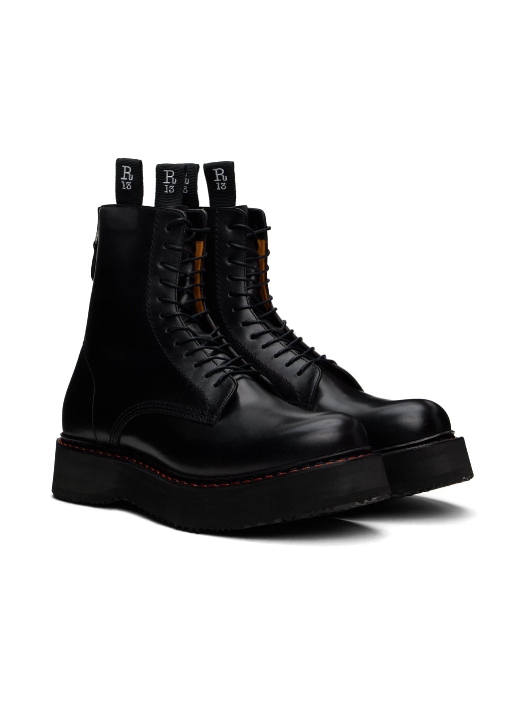 Black Single Stack Boots - 4