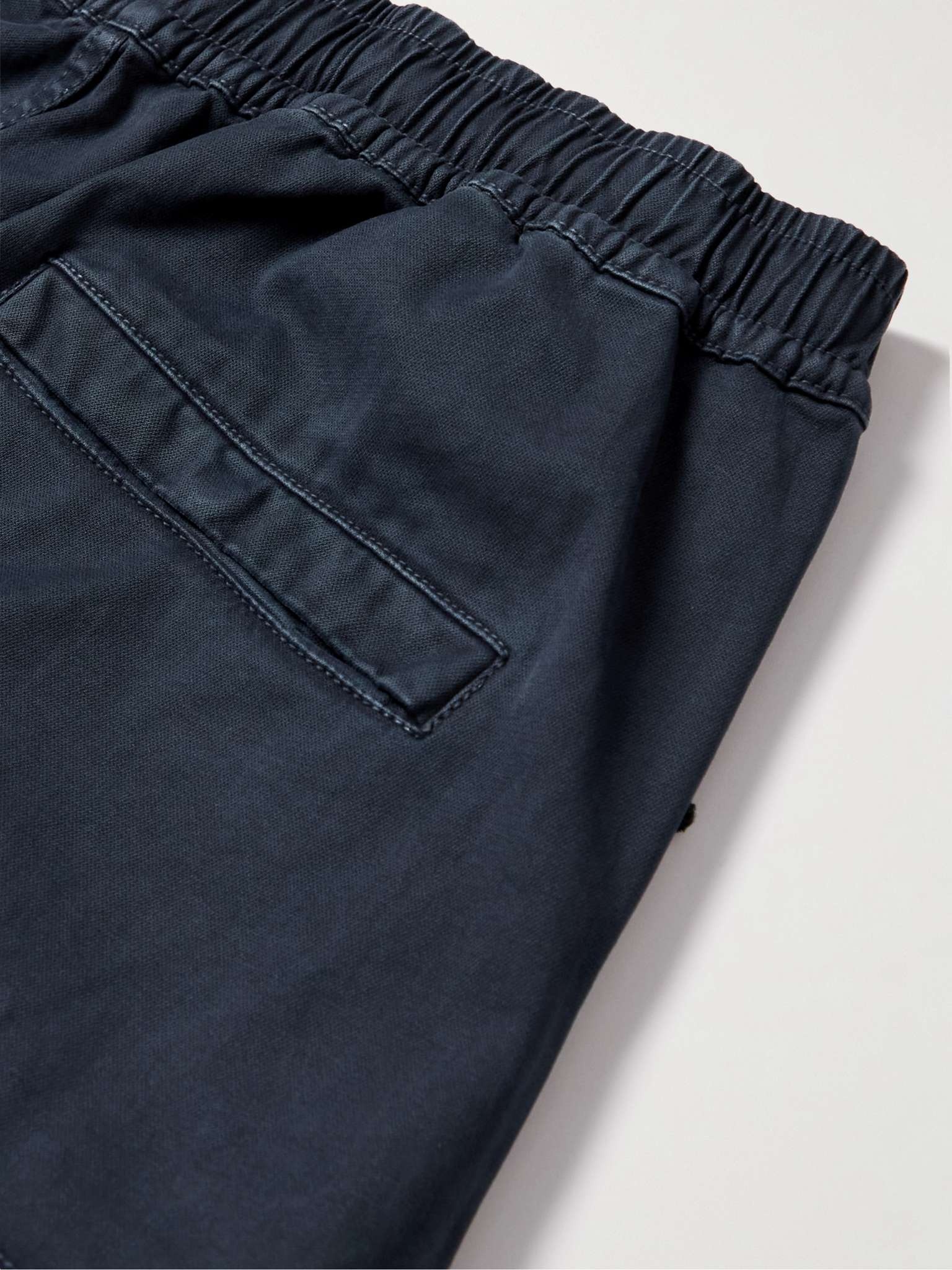 Tapered Logo-Appliquéd Garment-Dyed Cotton-Blend Cargo Trousers - 5