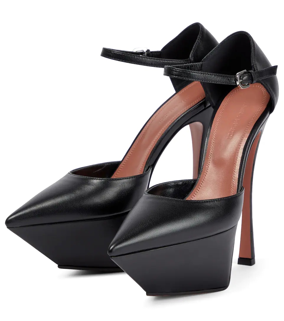 Angelica leather platform pumps - 5