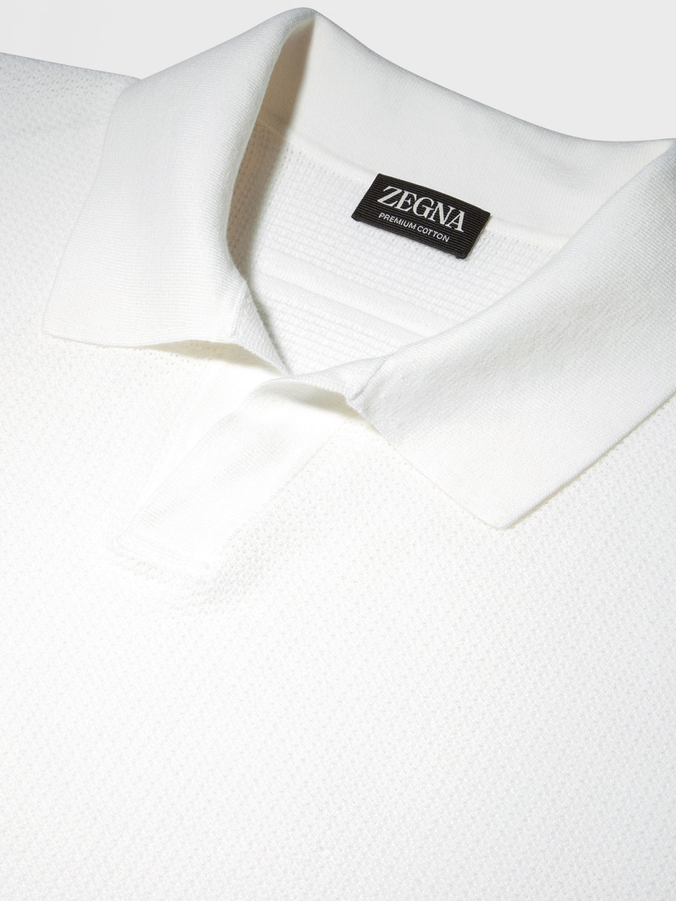 WHITE PREMIUM COTTON POLO SHIRT - 4