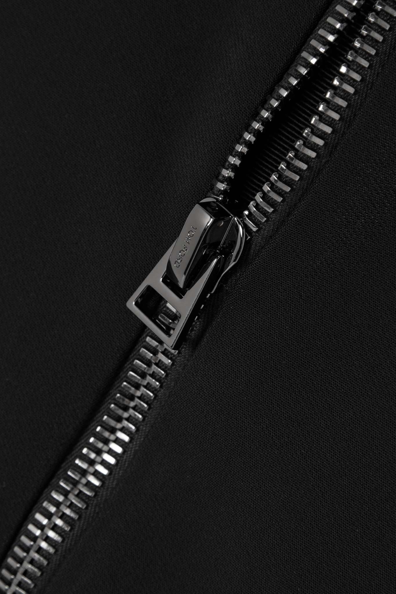 Zip-embellished stretch-cady skirt - 4