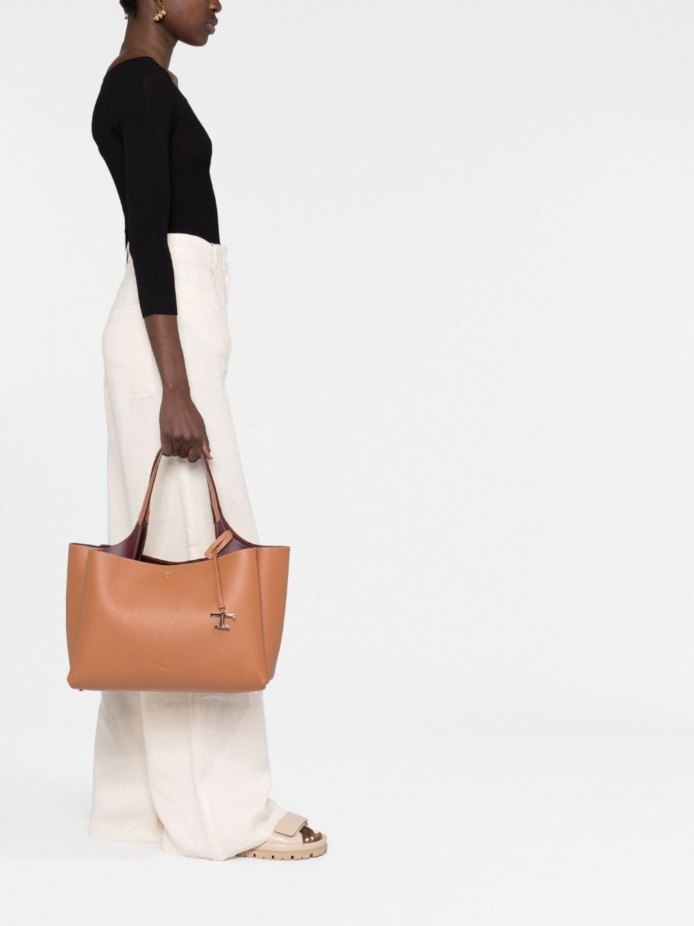 T Timeless leather tote bag - 2