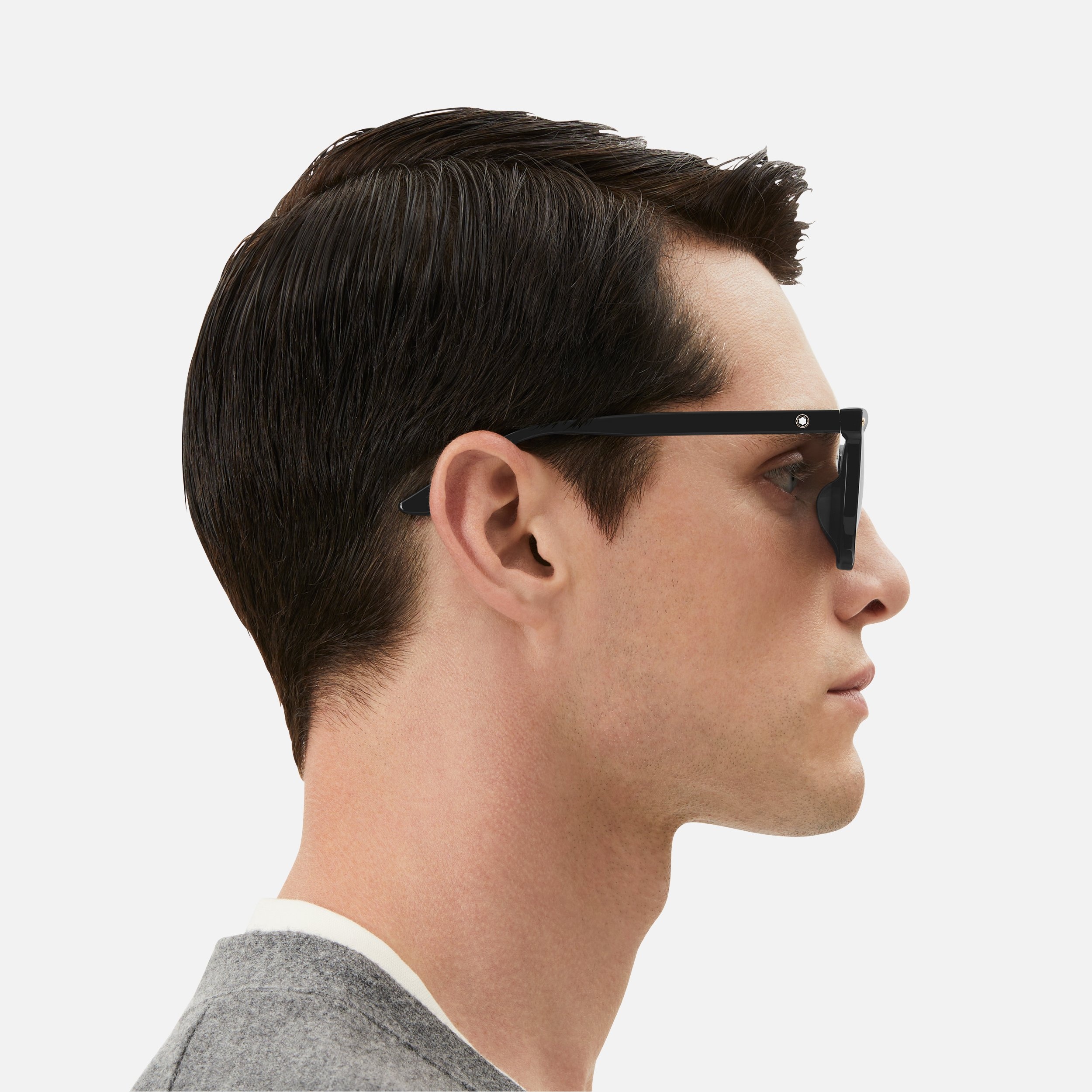 Squared Sunglasses with Black Colored Acetate Frame - 3
