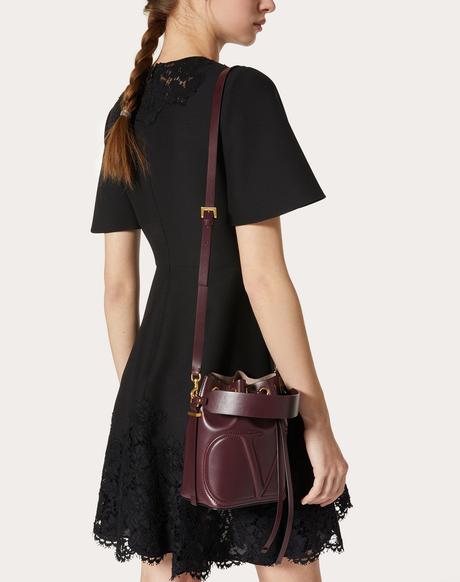 VLogo Walk Calfskin Bucket Bag - 6