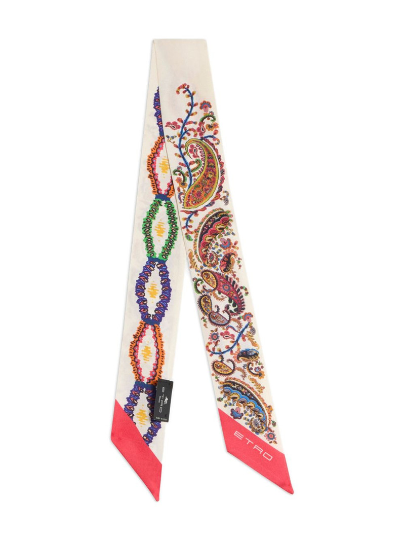 paisley floral silk scarf 1