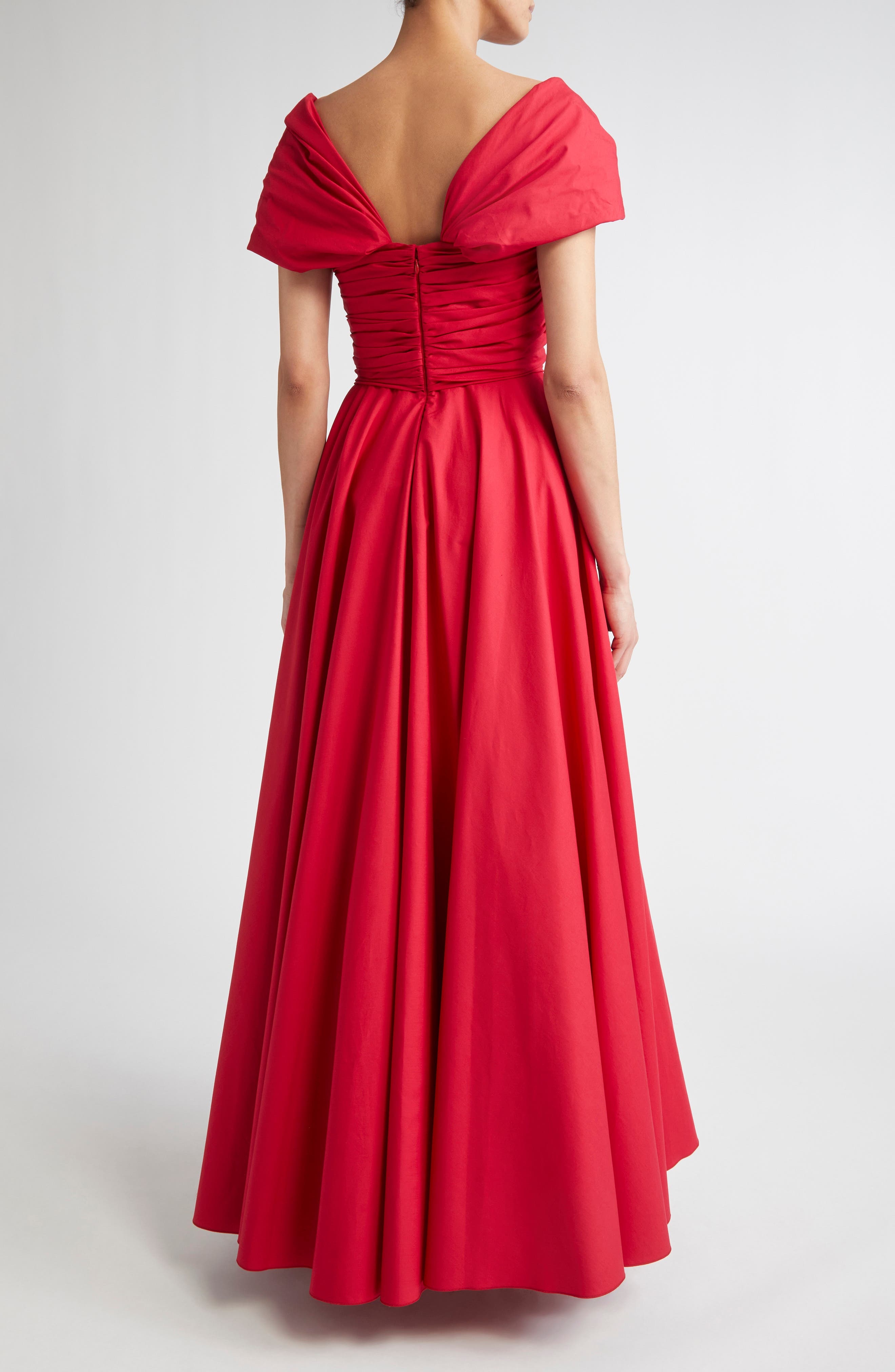 Giambattista Valli Convertible Neckline Cotton Poplin Ballgown in Red at Nordstrom - 2