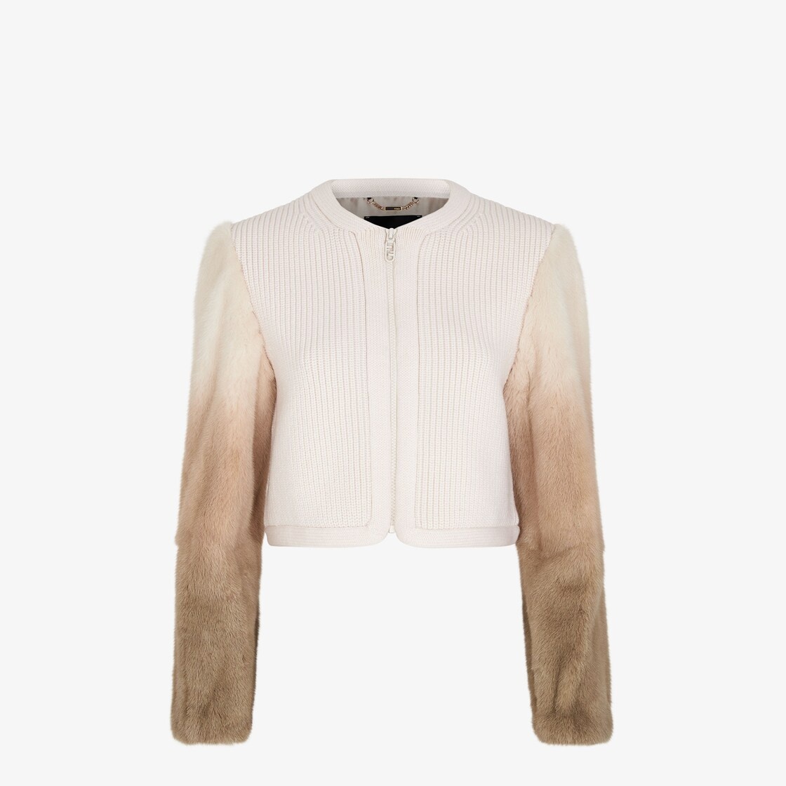 Cream graduated mink jacket - 5