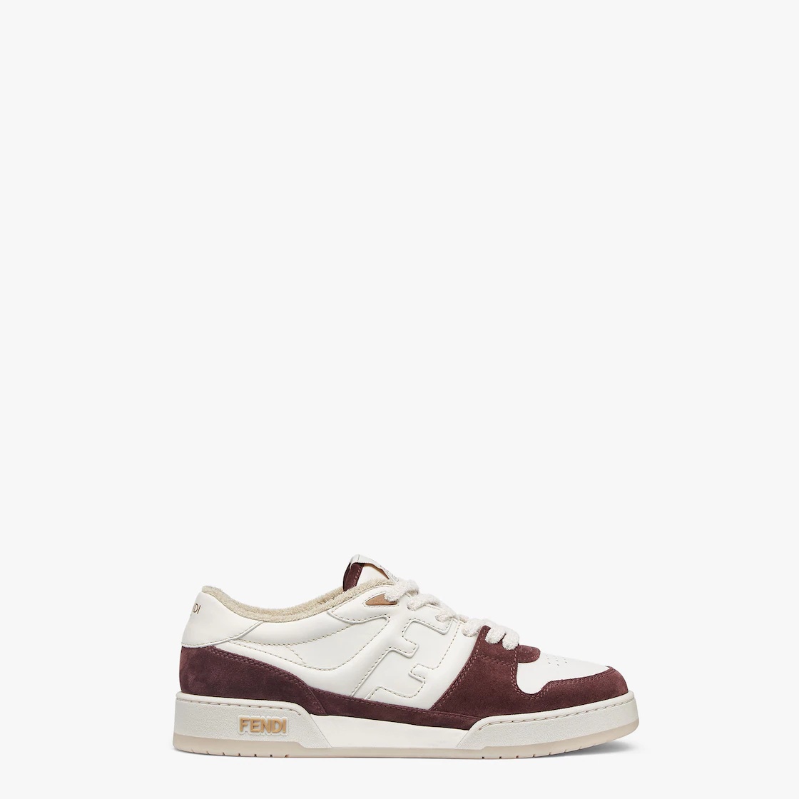 Burgundy suede low-tops - 1