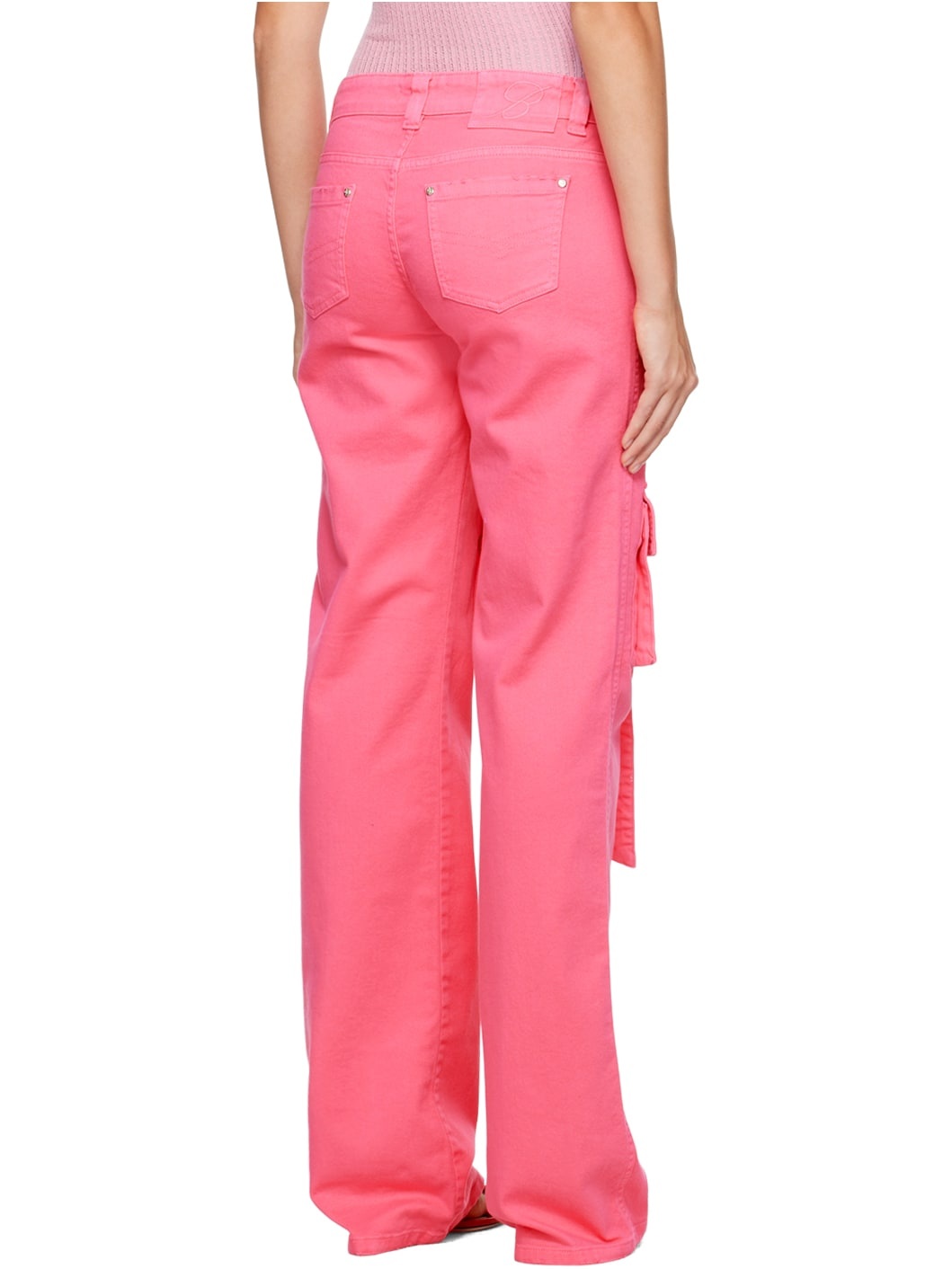 Pink Cinch Strap Cargo Pants - 3