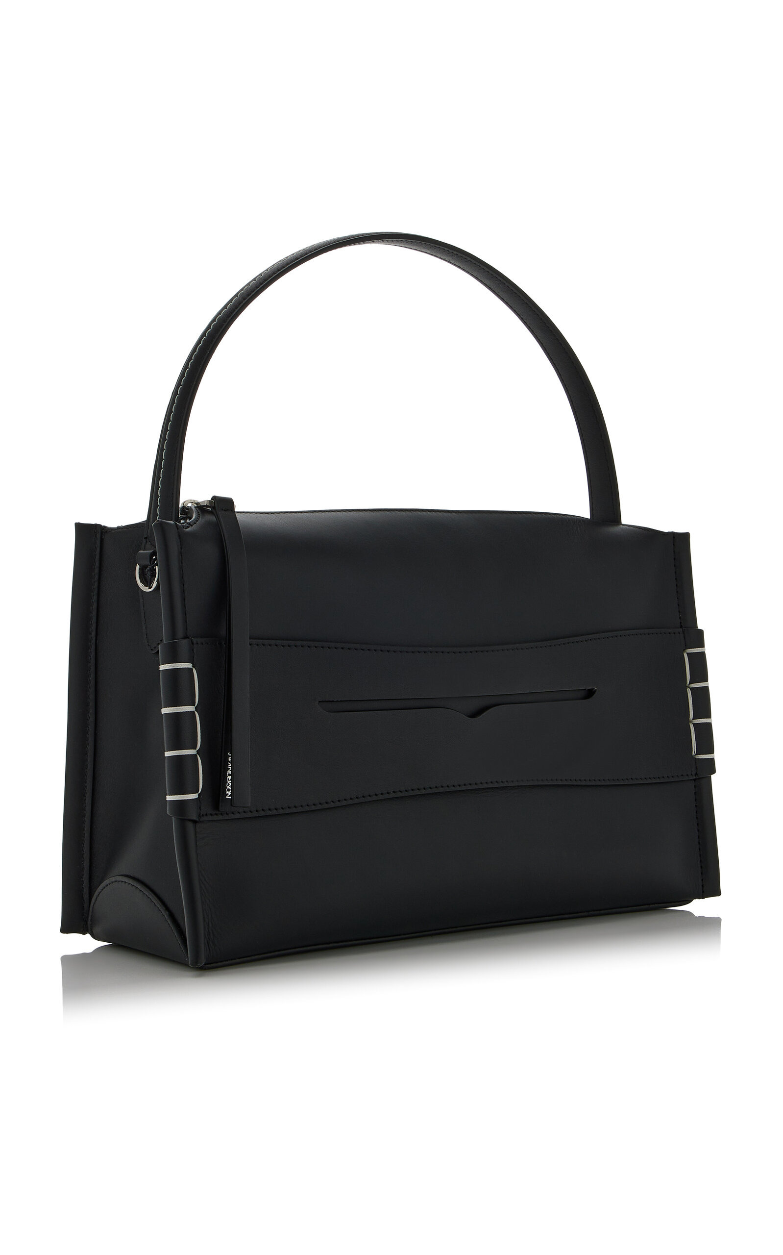 Medium Leather Loafer Bag black - 5