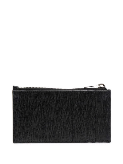 SAINT LAURENT logo-plaque quilted wallet outlook