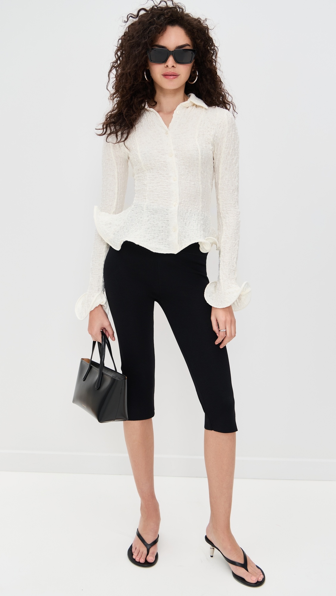 Cardigan with Flutter Detail - 4