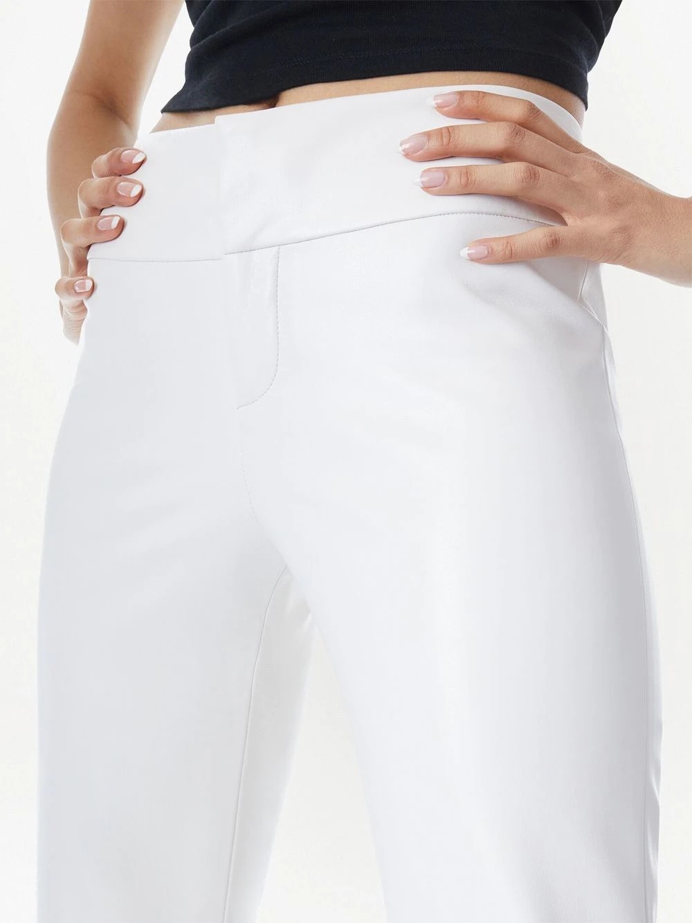 Olivia vegan-leather flared trousers - 5