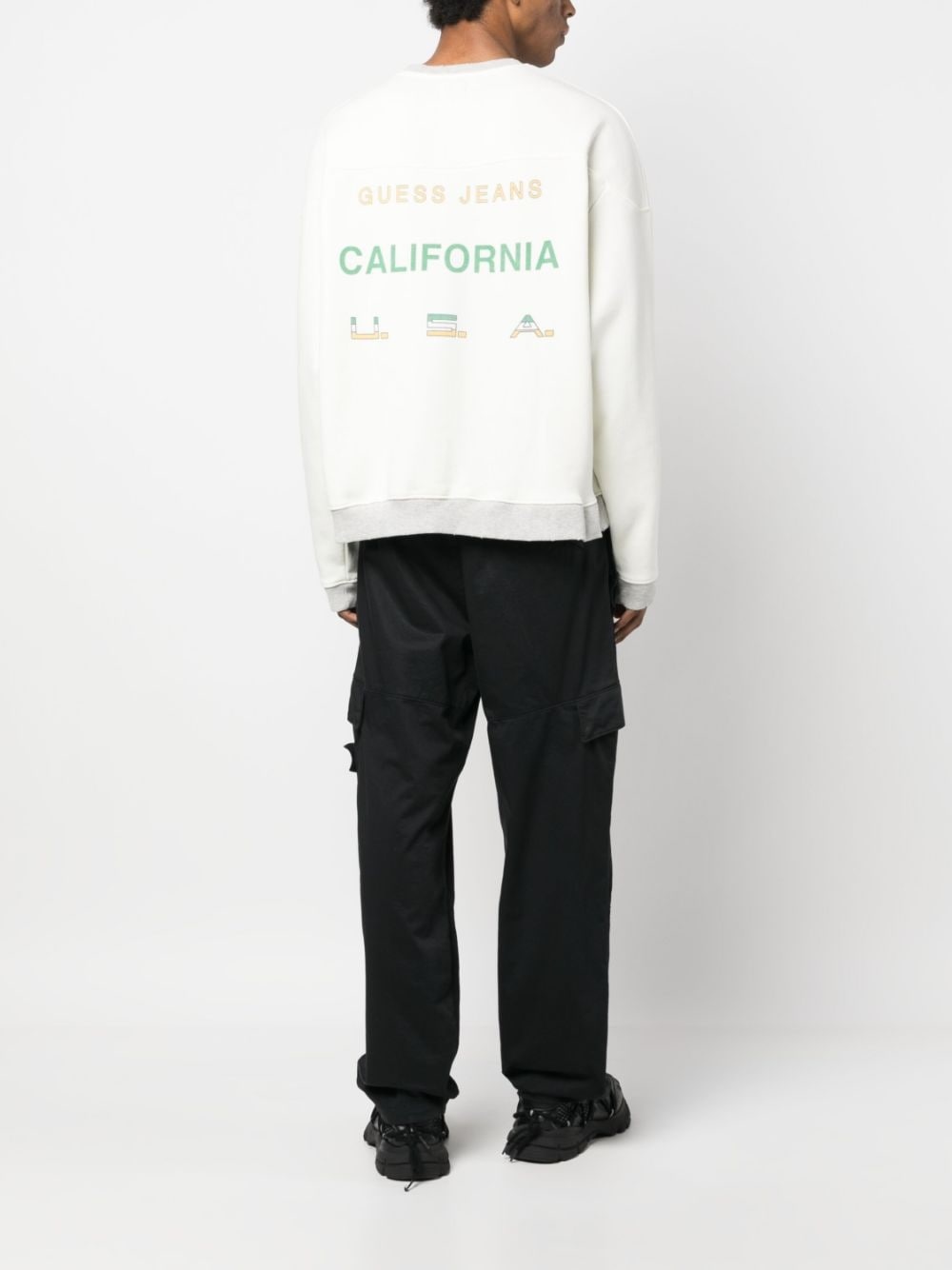 logo-print jersey sweatshirt - 2
