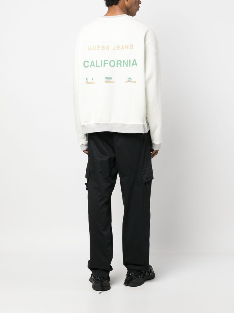 GUESS USA logo-print jersey sweatshirt outlook