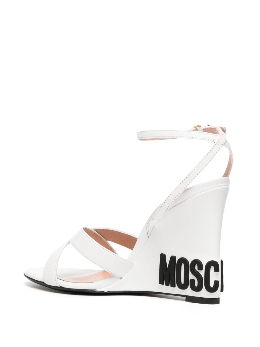 logo 90mm wedge-heel sandals - 3
