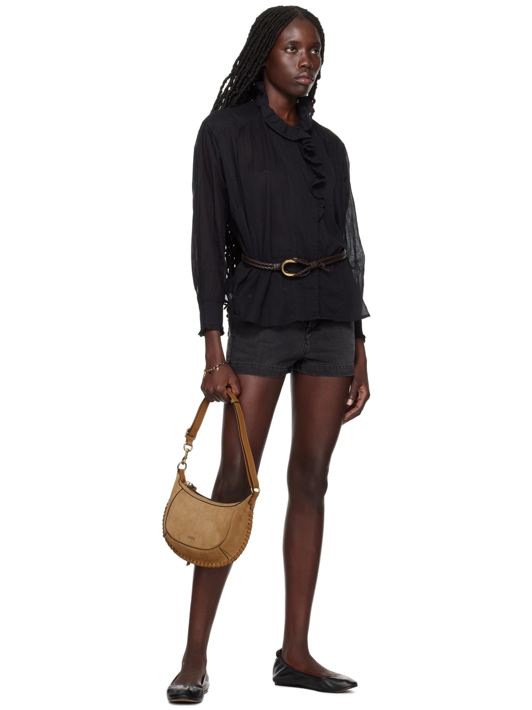 Black Jovany Denim Shorts - 4