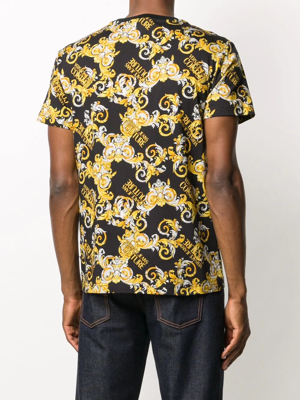 Barocco print T-shirt - 4