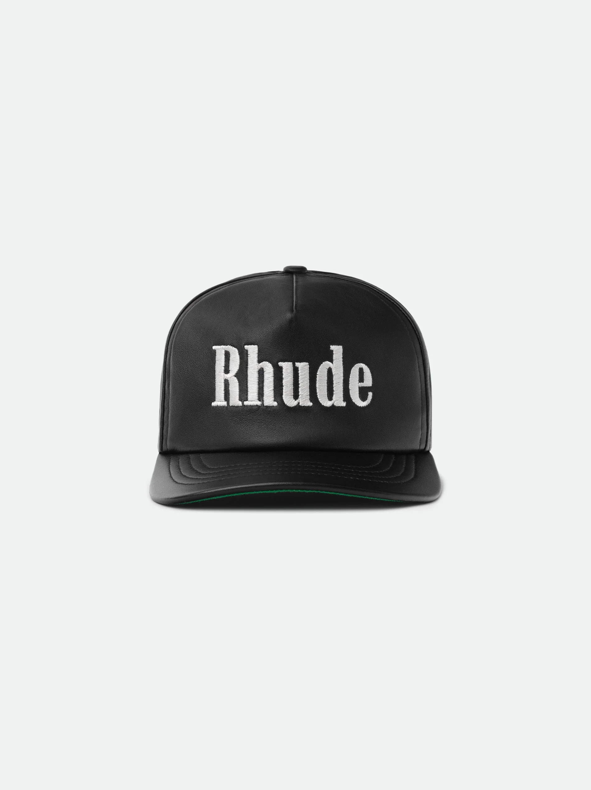 RHUDE LOGO LEATHER HAT - 1