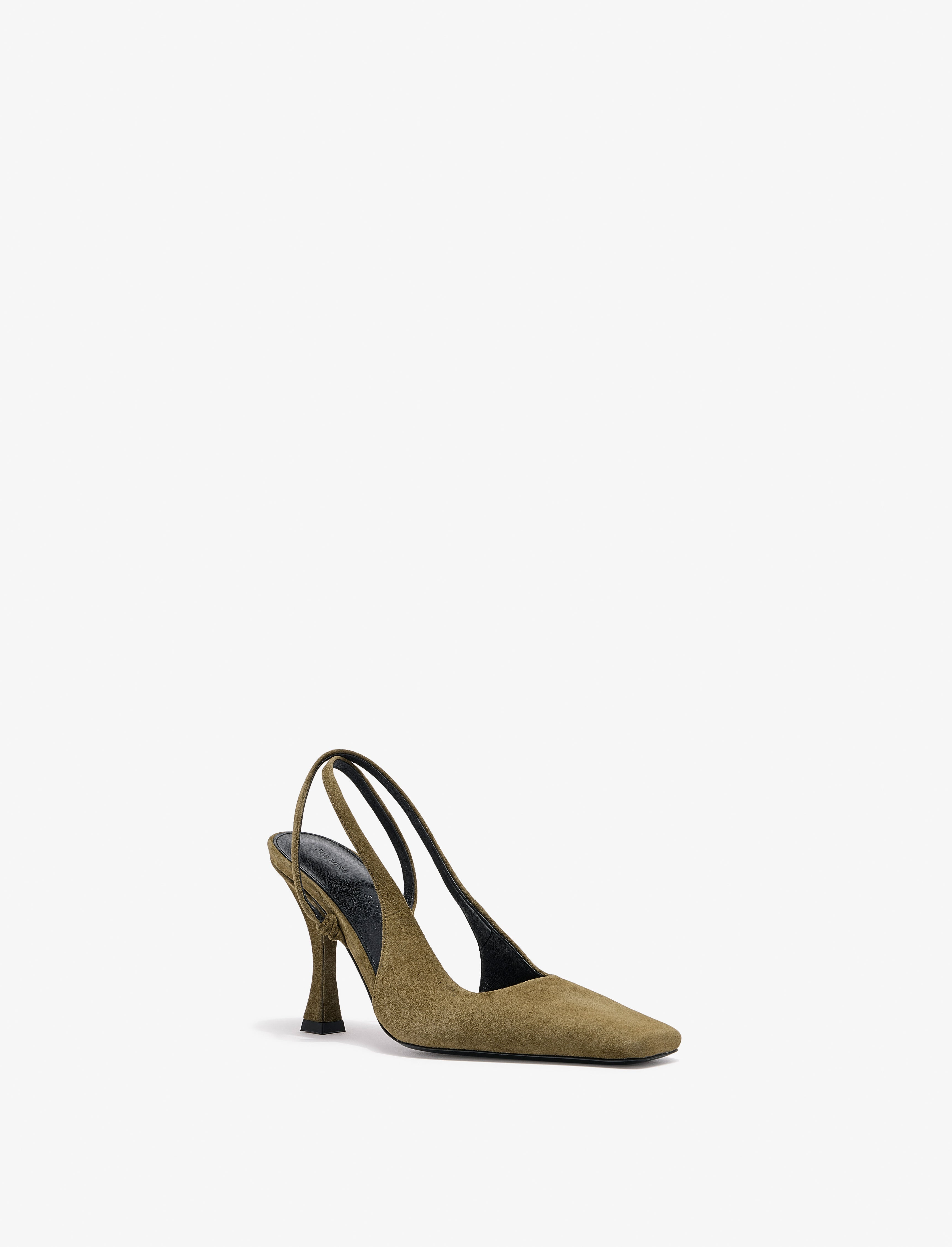 Trap Cross Slingback Pumps in Kidsuede - 2