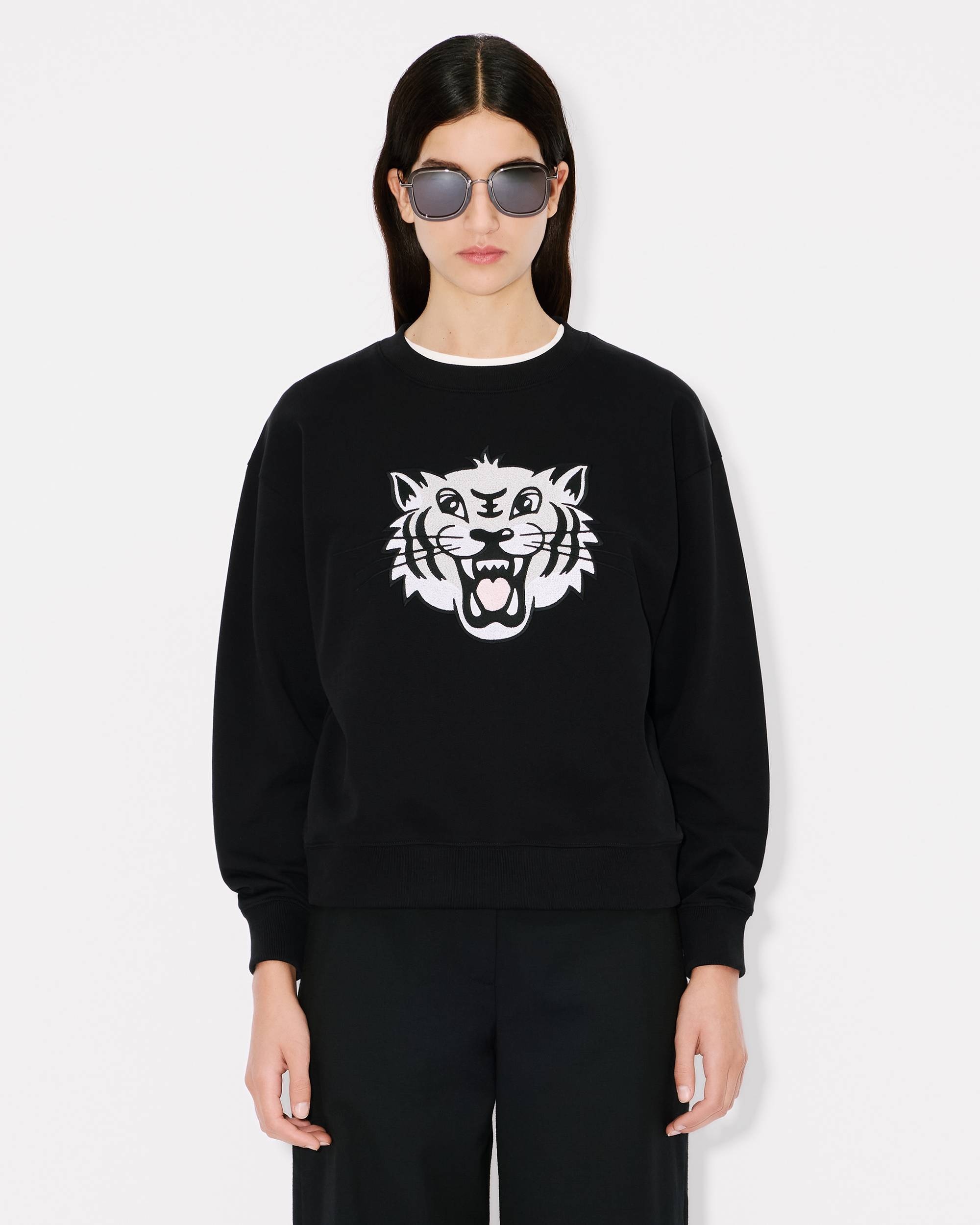 'KENZO Happy Tiger' embroidered sweatshirt in cotton - 3