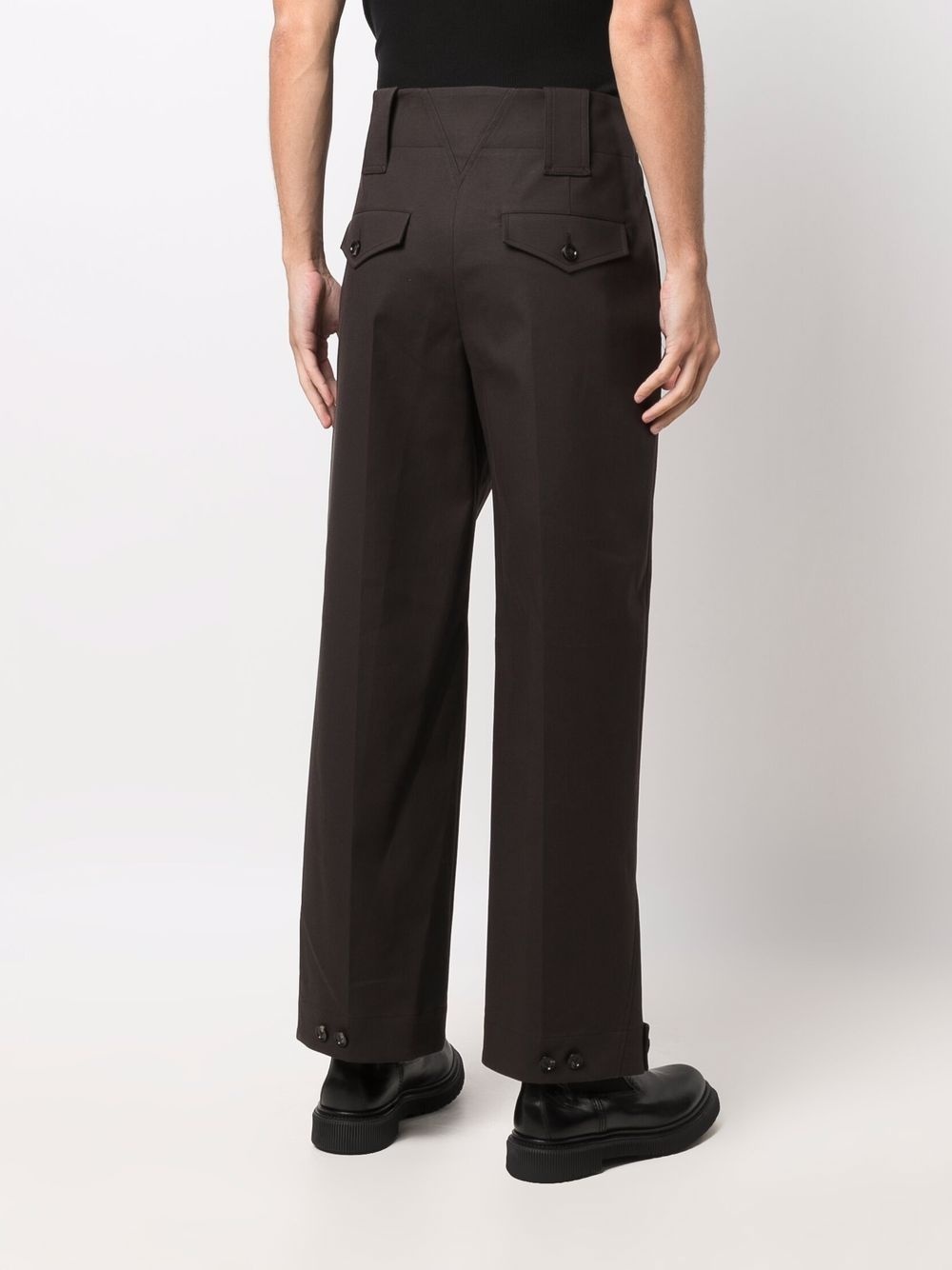 pressed-crease tailored trousers - 4