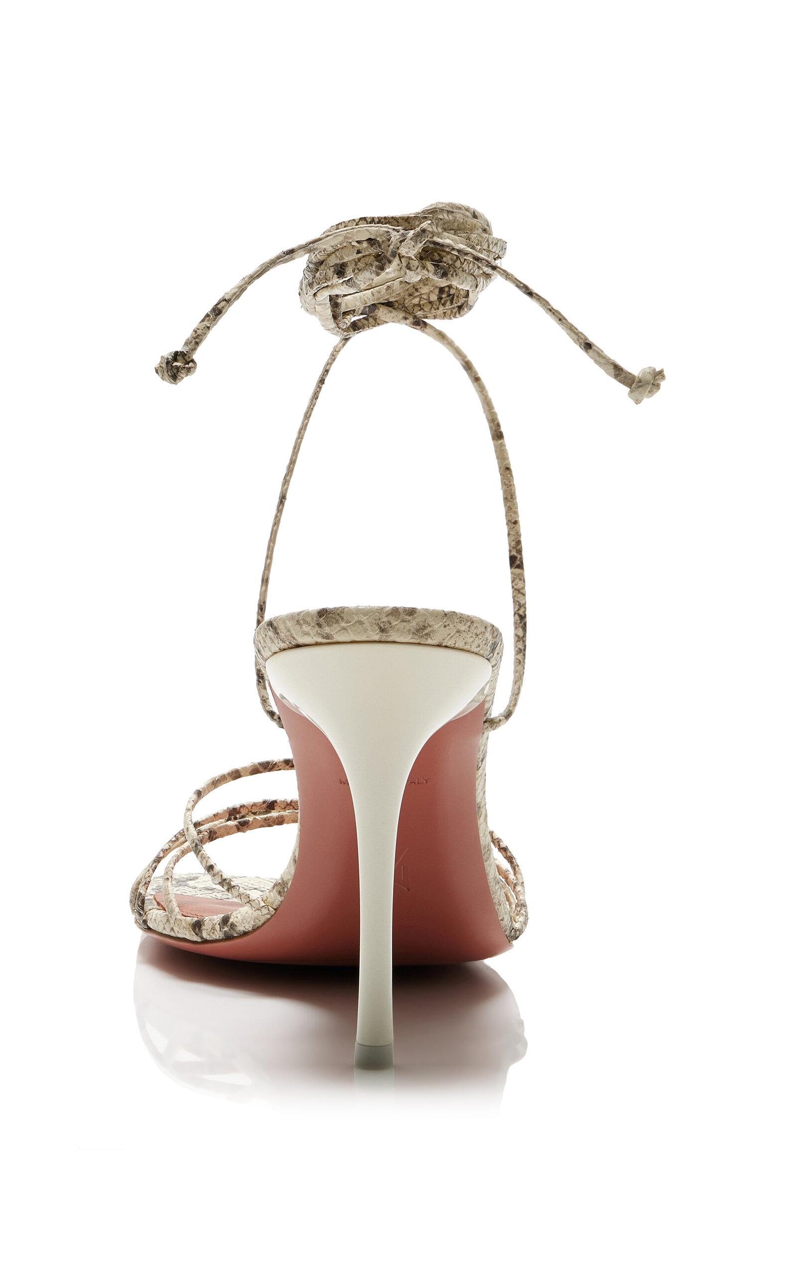 Lori Lace-Up Snake-Printed Leather Sandals animal - 5