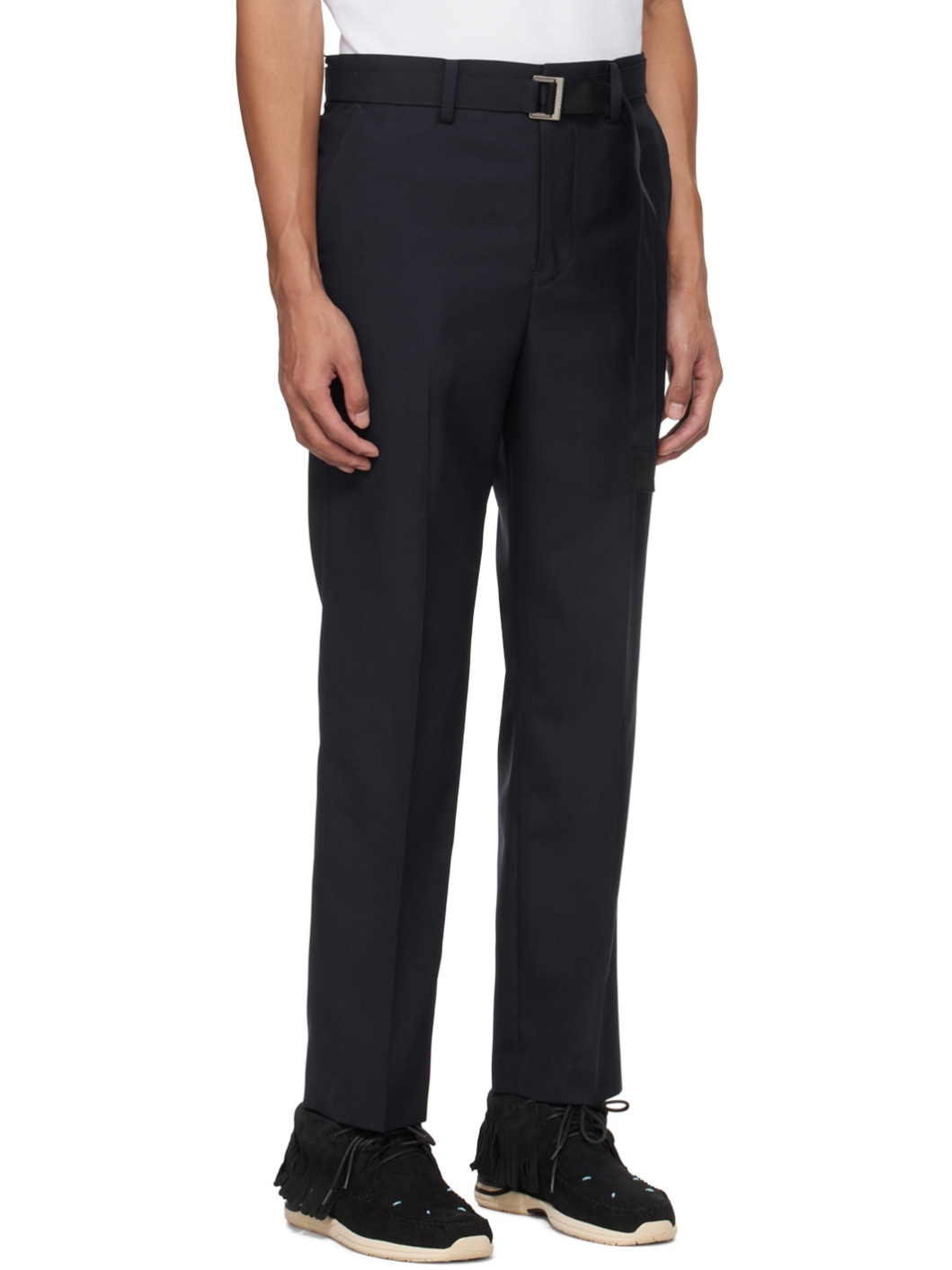 Navy Suiting Bonding Trousers - 2